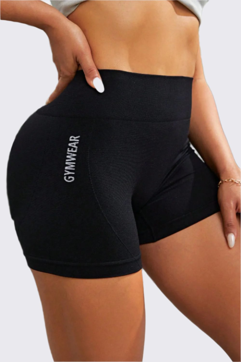 Slim Fit High Waistband Active Shorts