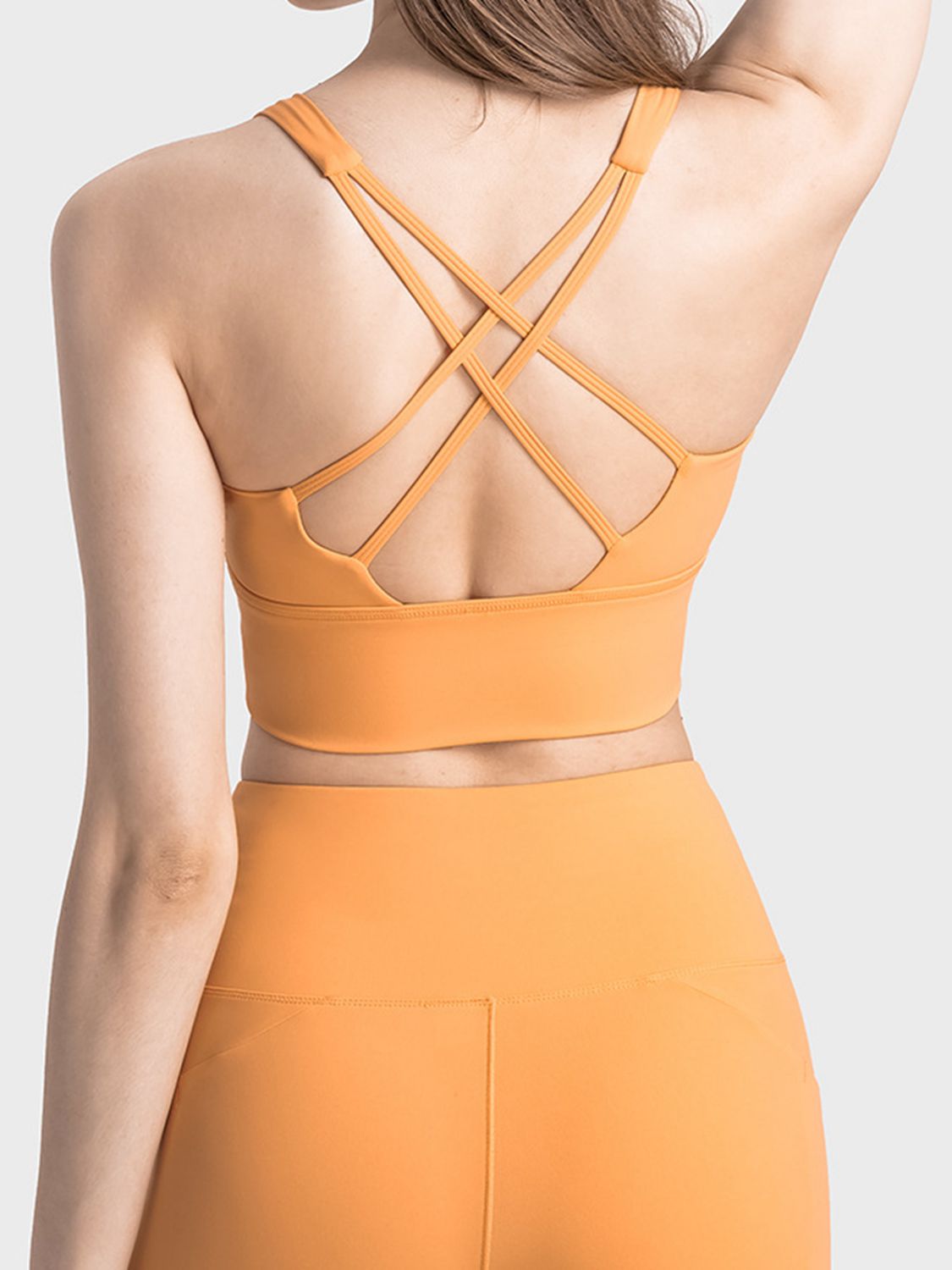 Millennia Scoop Neck Crisscross Straps Sports Bra