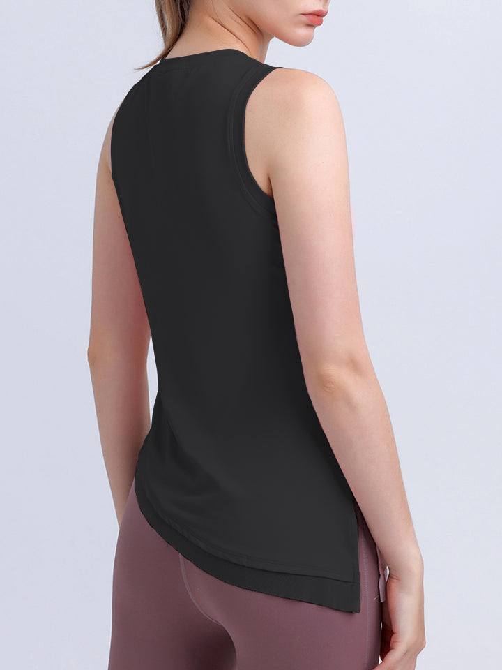 Round Neck Sleeveless Sports Tank Top