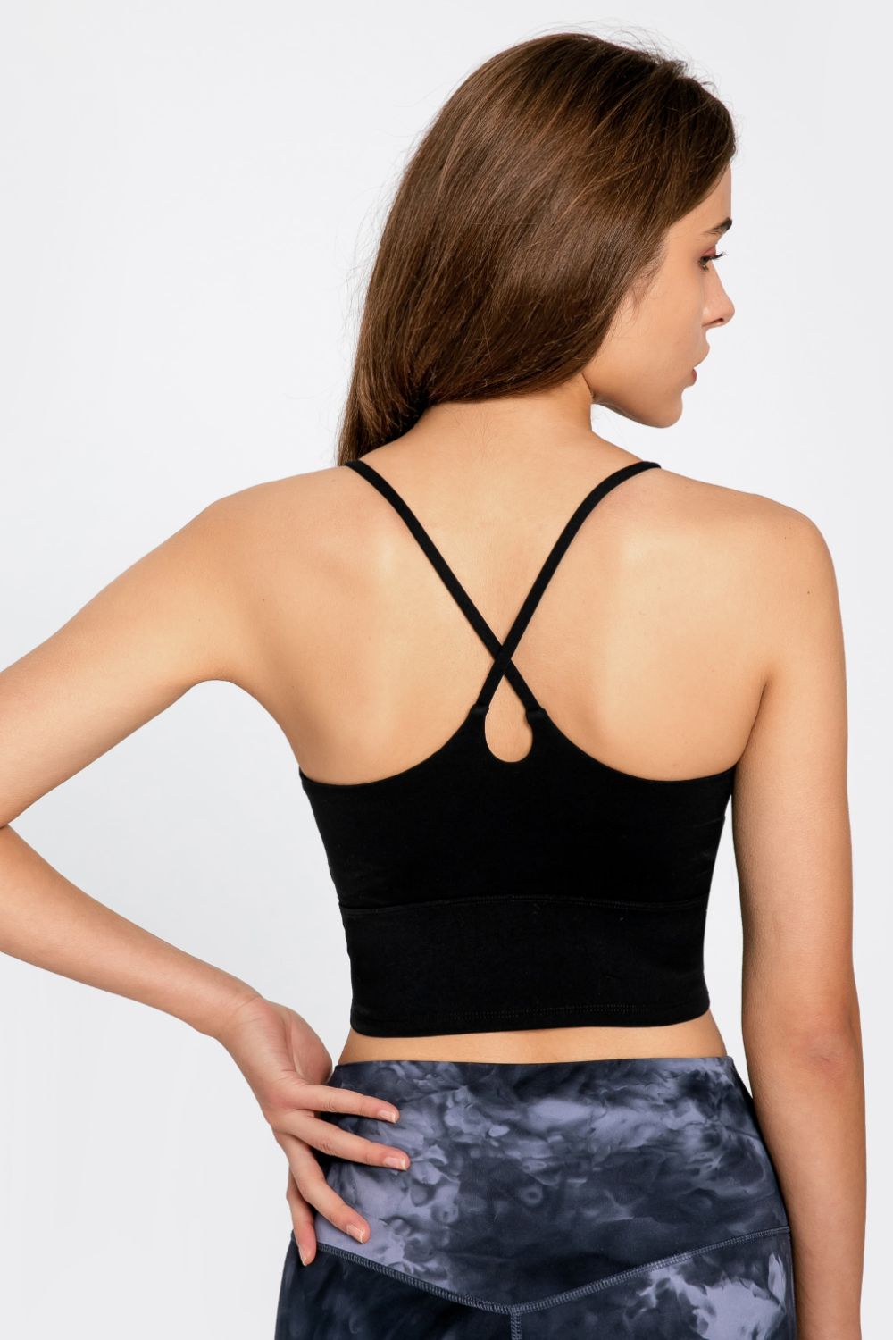 Millennia Crisscross Back Scoop Neck Sports Cami