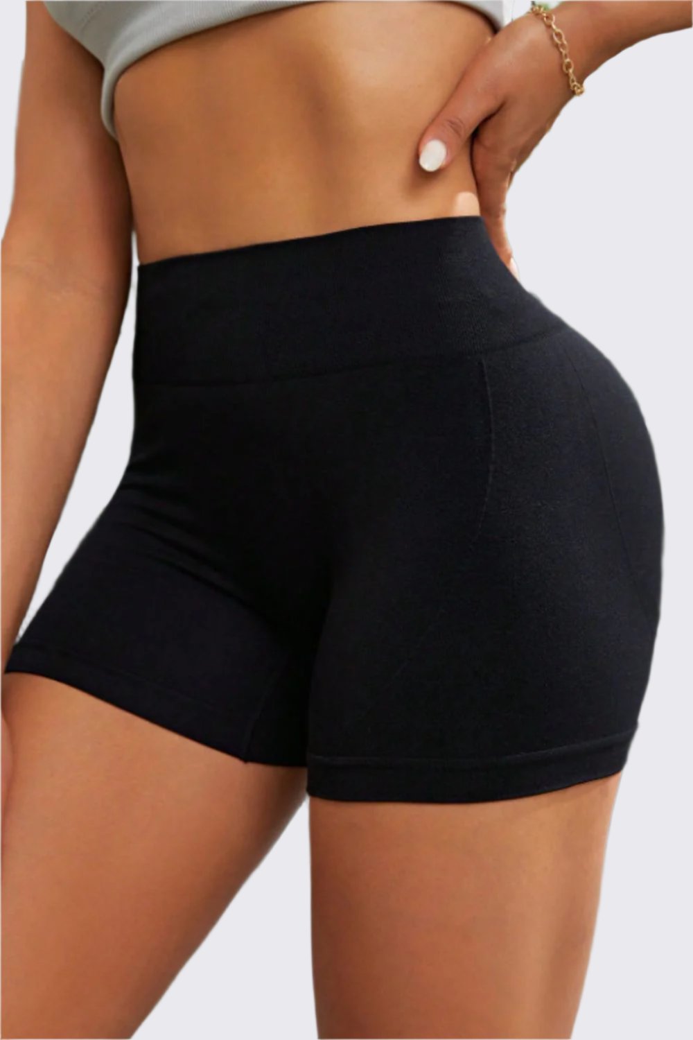 Slim Fit High Waistband Active Shorts