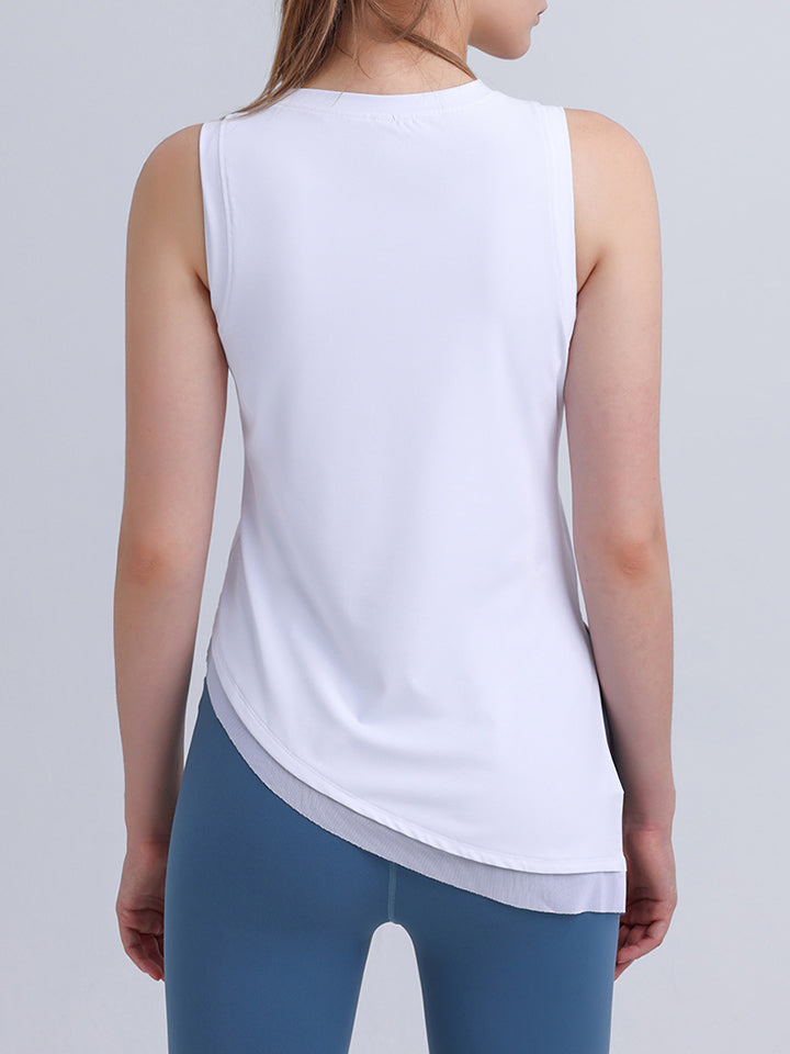 Round Neck Sleeveless Sports Tank Top